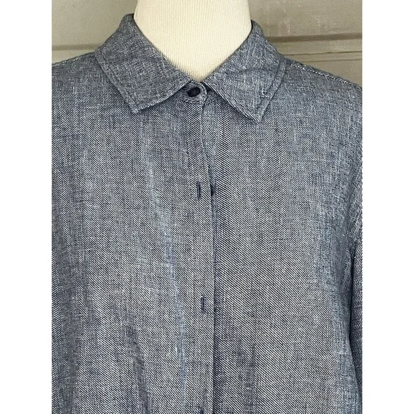 Norton Mcnaughton Shirt Women's Size L Blue 3/4 Sleeve - Picture 3 of 9